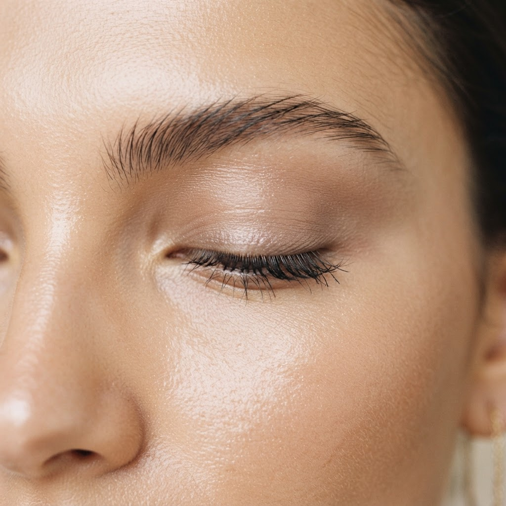 Close-up of the eye and brow area illustrating facial aesthetic detail